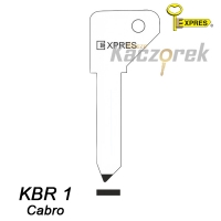 Płaski 010 - Cabro KBR1 - klucz surowy mosiężny